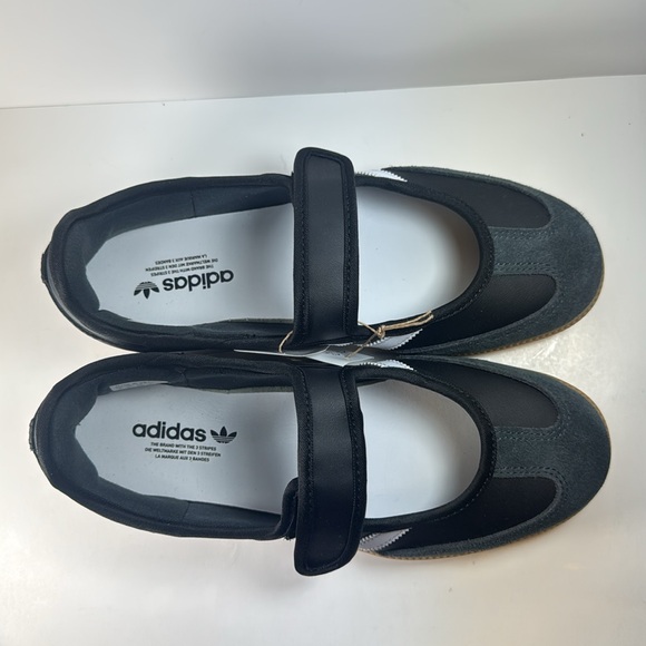 Adidas Samba Black White Velcro Women’s Size 8 Sneakers Mary Jane Shoes - Picture 5 of 12